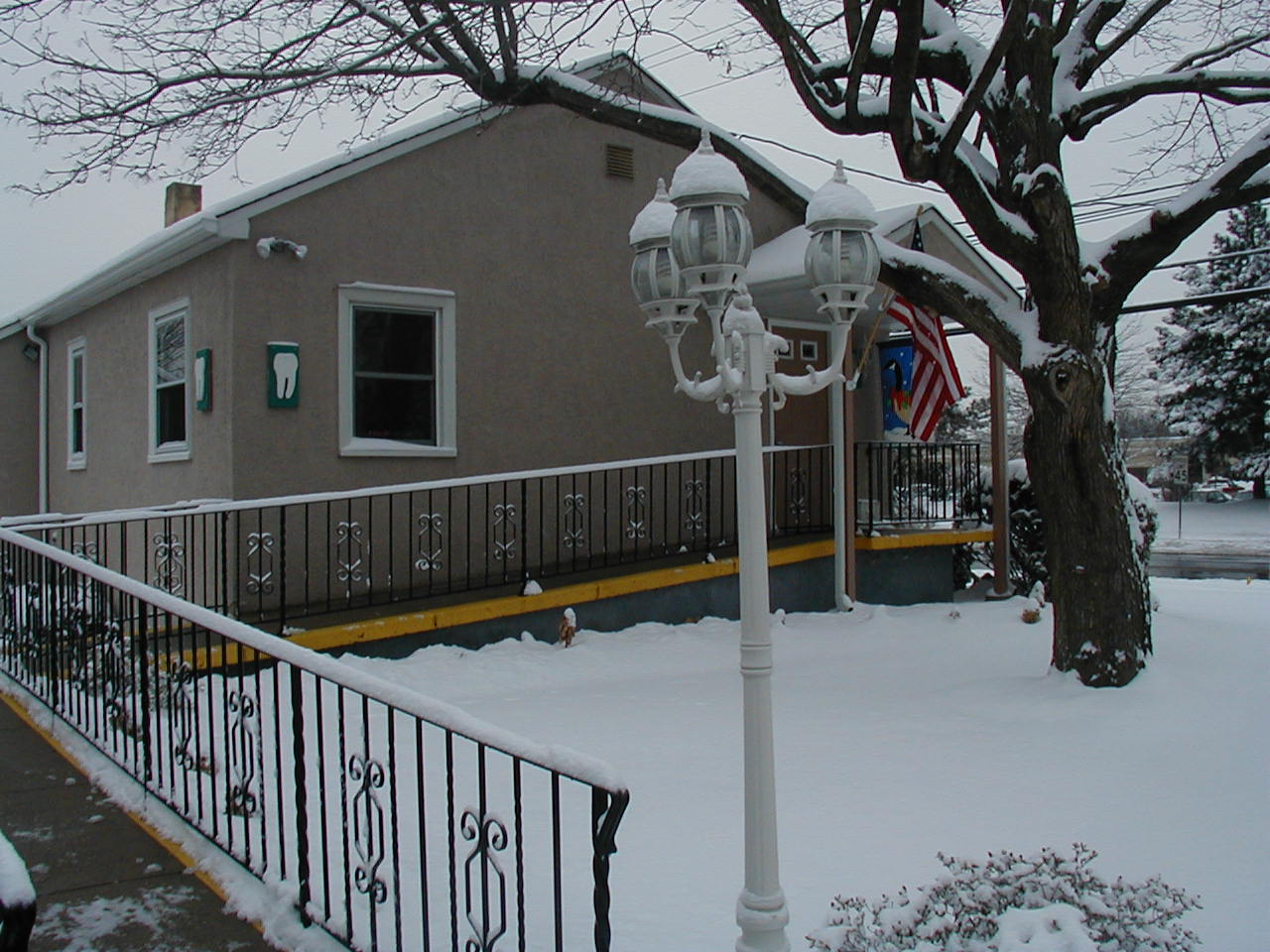 Winter time view from Ave. B